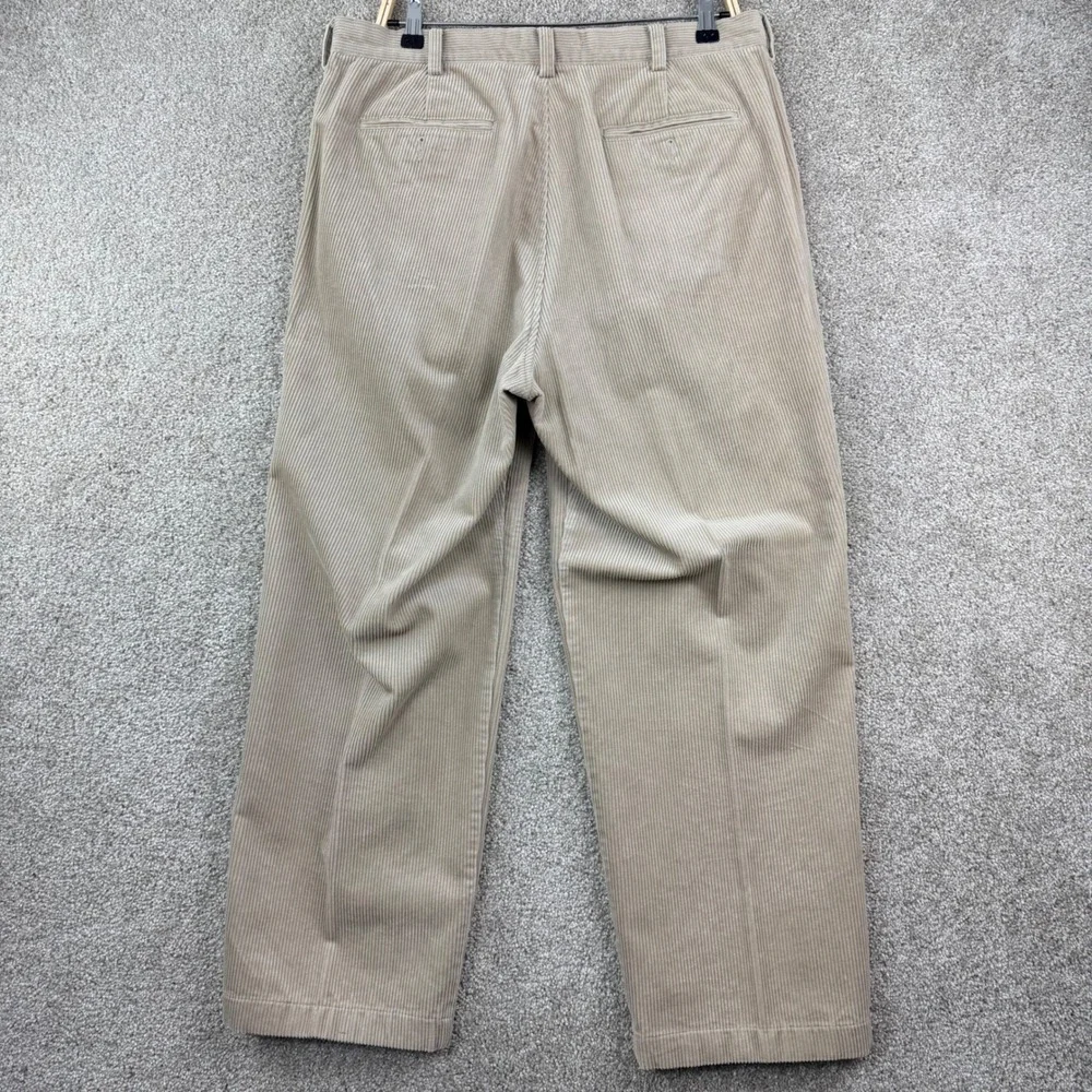 Banana Republic Size 35x32 Beige Corduroy Pants Flat Front Preppy Heritage